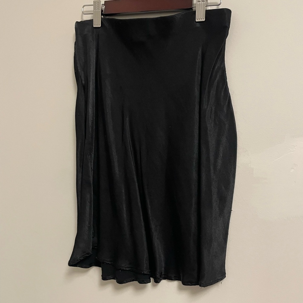 H&M Sleek Black Silk Skirt
